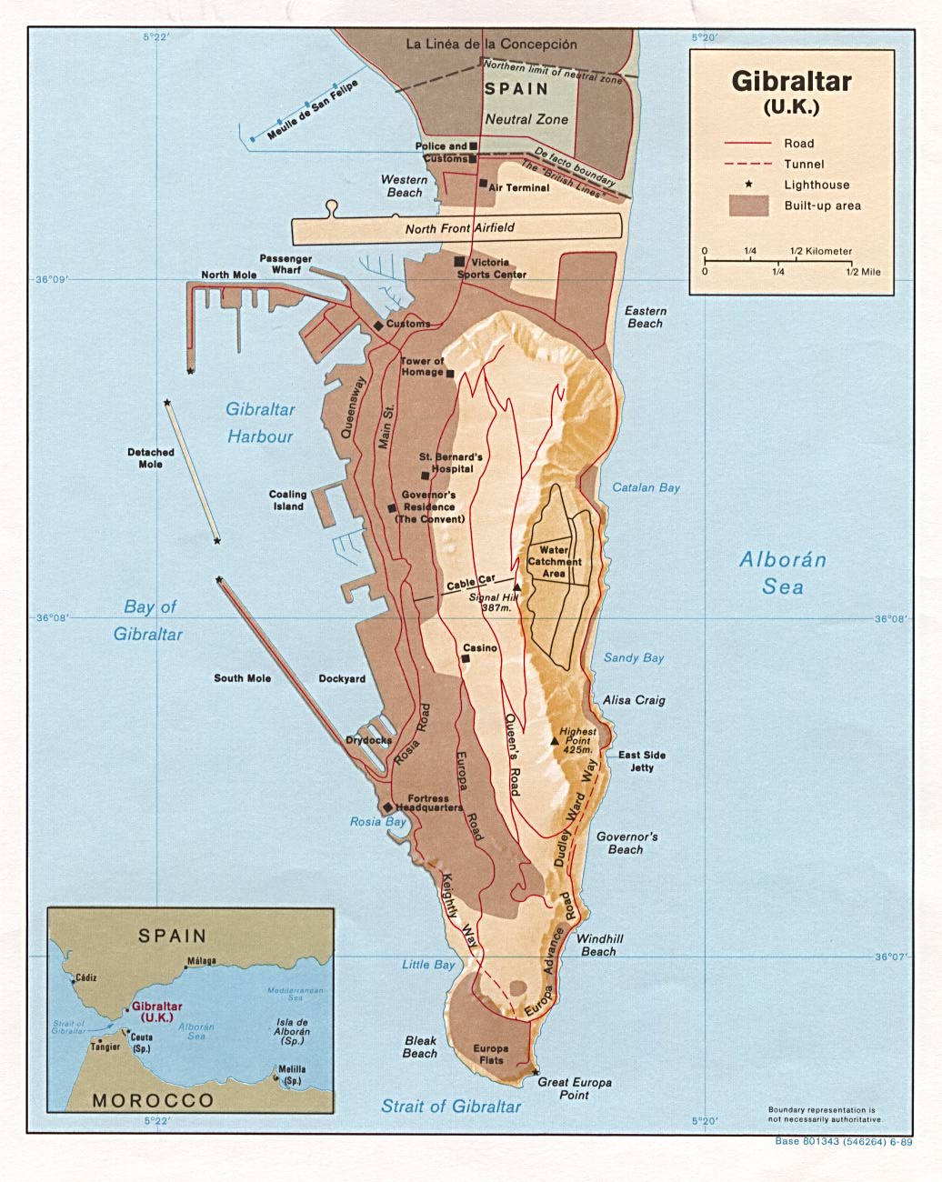 gibraltar map statue